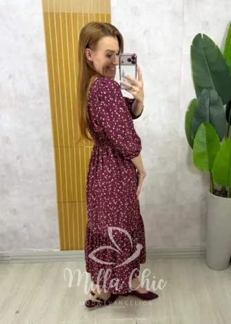 Milla Chic - Vestido Flor de Lis - Cherry