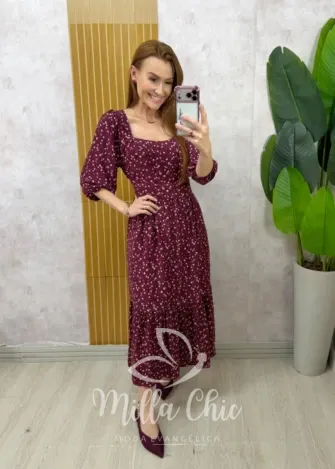 Milla Chic - Vestido Flor de Lis - Cherry