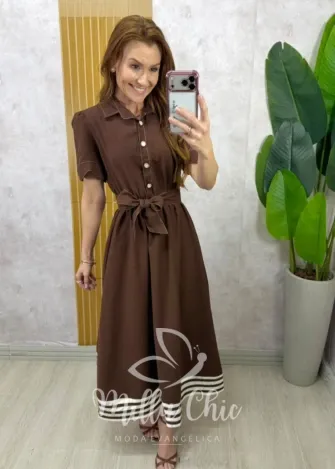 Milla Chic - Vestido Janice - Marrom
