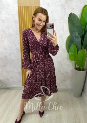 Milla Chic - Vestido Liana em Viscolinho - Açaí
