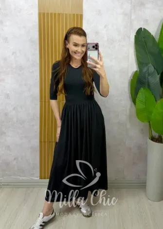 Milla Chic - Vestido Marta em poliamida - Vermelho (cópia)