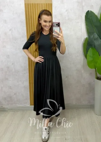 Milla Chic - Vestido Marta em poliamida - Vermelho (cópia)
