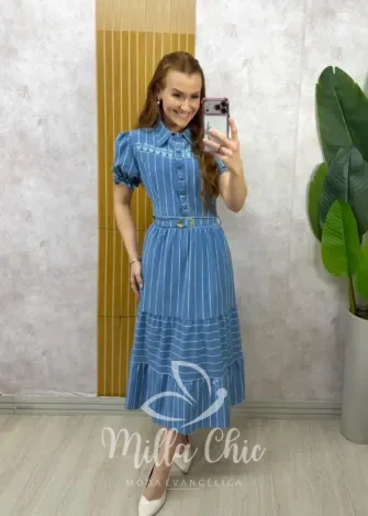 Milla Chic – Vestido Silvana – Azul (cópia) Milla Chic - Vestido Silvana - Azul (cópia)