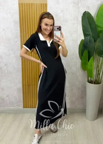 Milla Chic - Vestido Virgínia Comfy Sport - Preto
