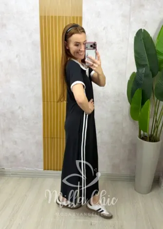 Milla Chic - Vestido Virgínia Comfy Sport - Preto