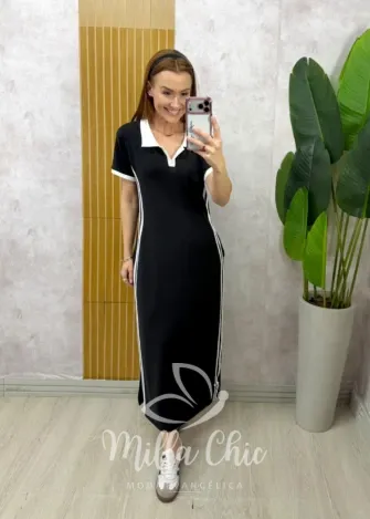 Milla Chic - Vestido Virgínia Comfy Sport - Preto