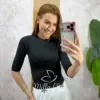 Milla Chic - Blusa Amélia Tricot  listras - Azul e Marrom (cópia)