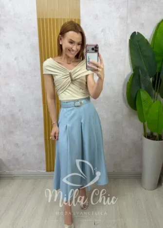 Milla Chic - Blusa Célia - Nude