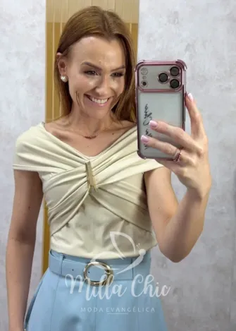 Milla Chic - Blusa Célia - Nude