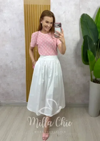 Milla Chic - Blusa Denise em Tricot - Azul e Vermelha (cópia)