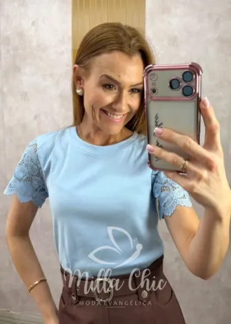 Milla Chic - Blusa Eunice em malha algodão - Branca (cópia)