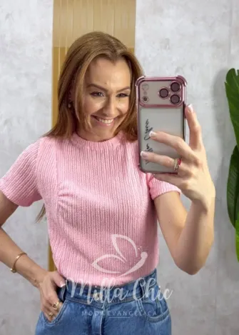 Milla Chic - Blusa Keila - Rosa