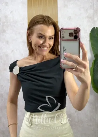 Milla Chic - Blusa Luma em fluity - Bordô (cópia)