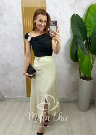 Milla Chic - Blusa Luma em fluity - Bordô (cópia)