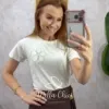 Milla Chic - Blusa Mafalda com Flor - Branca