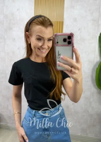 Milla Chic - Blusa Mafalda de Flo- Preta (cópia)