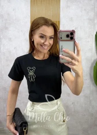 Milla Chic - Blusa Mafalda - Preta