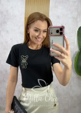 Milla Chic - Blusa Mafalda - Preta