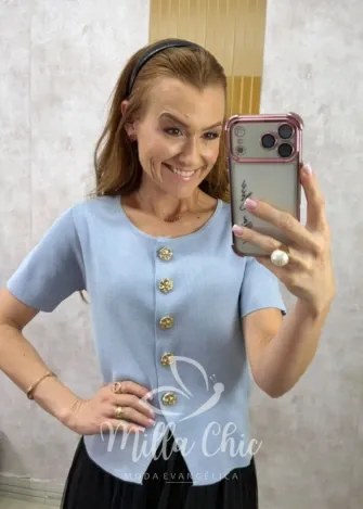 Milla Chic - Blusa Magali em Tricot modal - Preta (cópia)