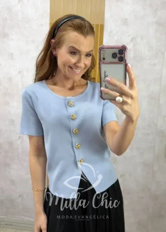 Milla Chic - Blusa Magali em Tricot modal - Preta (cópia)