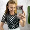 Milla Chic - Blusa Manuela em tule - Preta