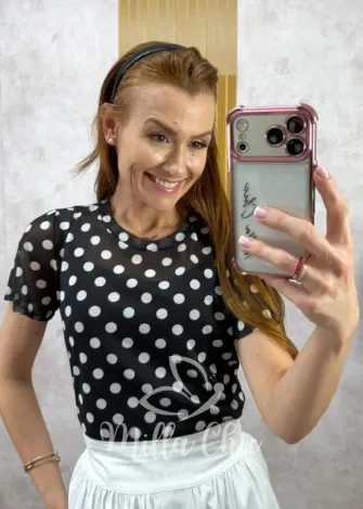 Milla Chic - Blusa Manuela em tule - Preta