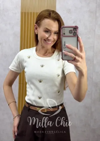 Milla Chic - Blusa Papillon - Azul (cópia)