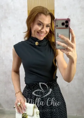 Milla Chic - Blusa Raika em poliamida - Azul (cópia)