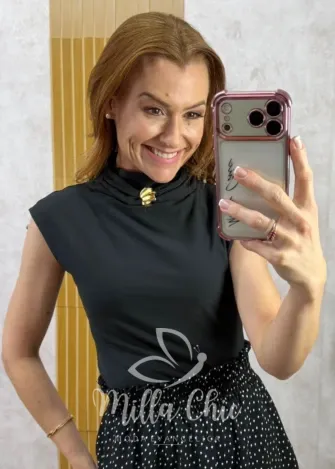 Milla Chic - Blusa Raika em poliamida - Azul (cópia)
