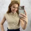 Milla Chic - Blusa Raika em poliamida - Azul Marinho (cópia)