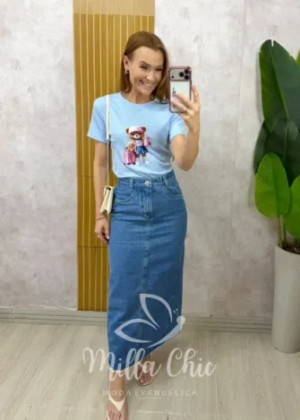 Milla Chic - Blusa Ursinha Bella - Azul