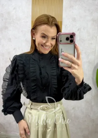 Milla Chic - Camisa Márcia - Preta