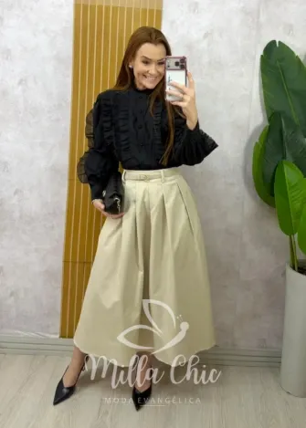 Milla Chic - Camisa Márcia - Preta