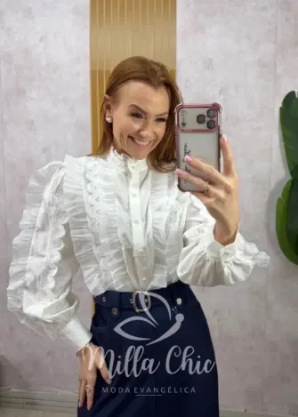 Milla Chic - Camisa Márcia - Preta (cópia)