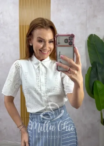 Milla Chic - Casaquinho Miriam em lã batida - Marrom (cópia)