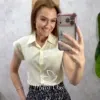 Milla Chic - Casaquinho Miriam em lã batida - Marrom (cópia)