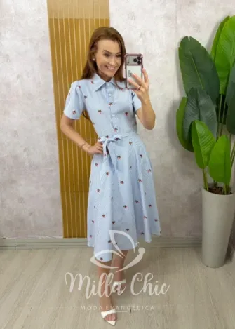Milla Chic - Chemise Ruth em tricoline bordado (cópia)