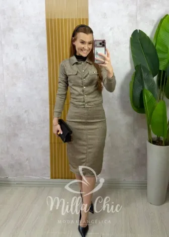 Milla Chic - Conjunto Ivone - Cáqui