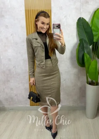 Milla Chic - Conjunto Ivone - Cáqui