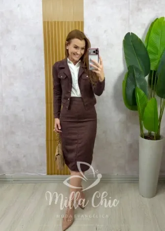 Milla Chic – Conjunto Ivone – Marrom Milla Chic - Conjunto Ivone - Marrom