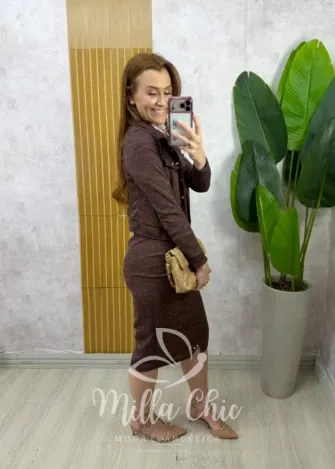 Milla Chic - Conjunto Ivone - Marrom