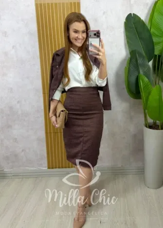 Milla Chic - Conjunto Ivone - Marrom