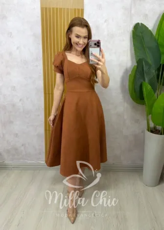 Milla Chic - Jardineira Eduvirges - Bege (cópia)