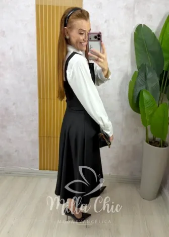 Milla Chic - Jardineira Eduvirges - Marrom