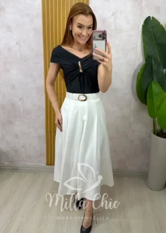 Milla Chic - Saia Arlete - Branca