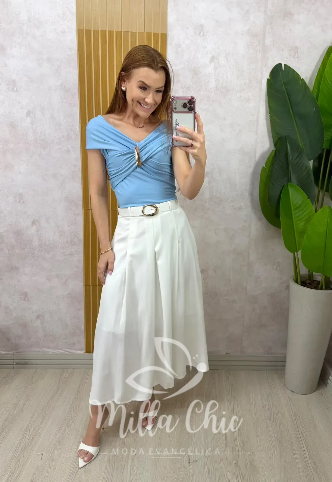 Milla Chic – Saia Arlete – Branca Milla Chic - Saia Arlete - Branca