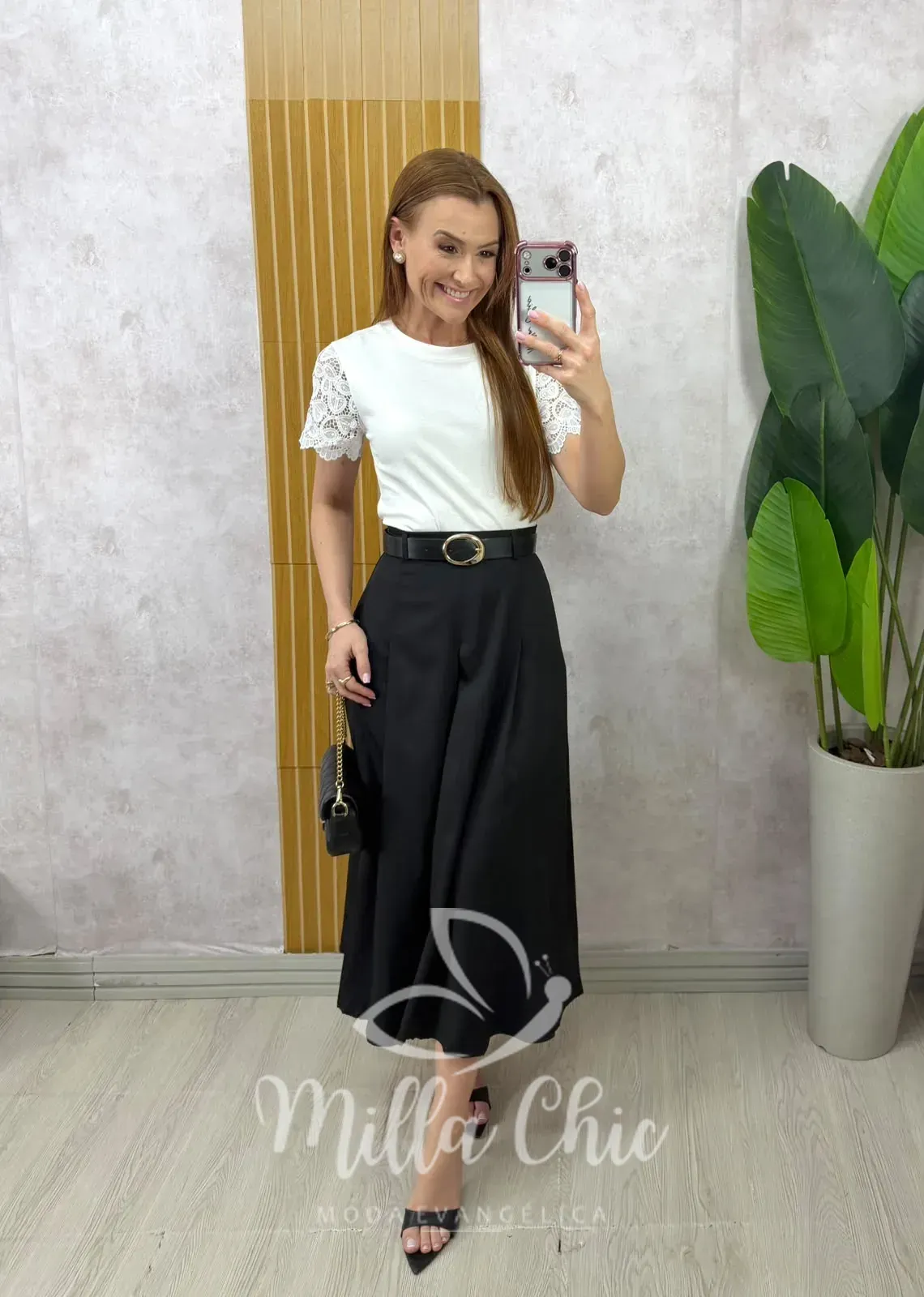 Milla Chic – Saia Arlete – Preta Milla Chic - Saia Arlete - Preta