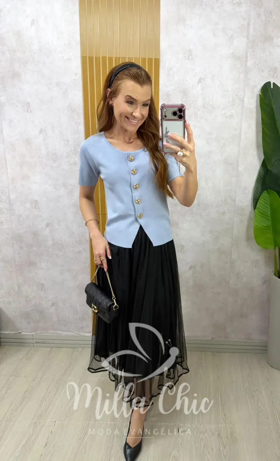 Milla Chic – Saia Carlota em tule – Preta Milla Chic - Saia Carlota em tule - Preta