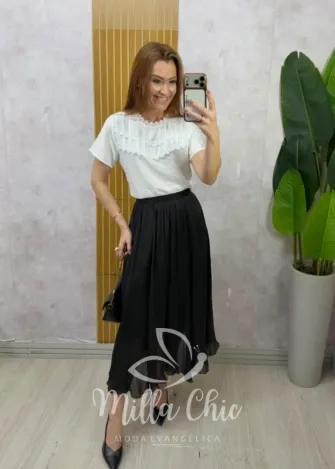 Milla Chic - Saia Cássia- Preta