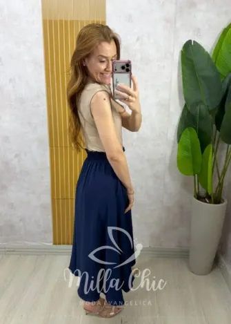 Milla Chic - Saia Francine em Poá - Preta (cópia)